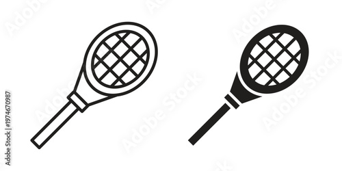 Tennis racket icon design vector. Flat and line vector Icon Design