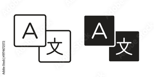 Translator icon design vector. Flat and line vector Icon Design