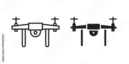 uav drone icon design vector. Flat and line vector Icon Design