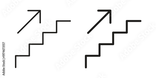 Upstairs icon design vector. Flat and line vector Icon Design