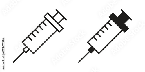 Vaccination icon design vector. Flat and line vector Icon Design