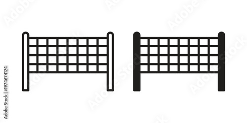 Volleyball net icon design vector. Flat and line vector Icon Design
