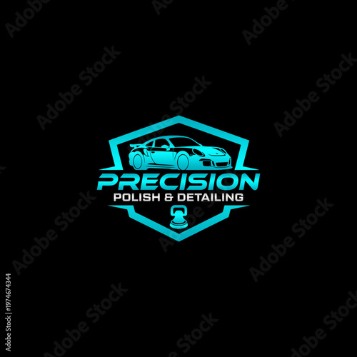 Precision Polish and Detailing Logo Design.