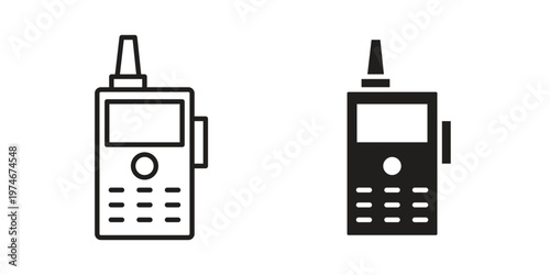Walkie talkie icon design vector. Flat and line vector Icon Design