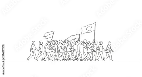 Group of people protesting together outside.