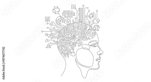 Woman with creative thinking mind.