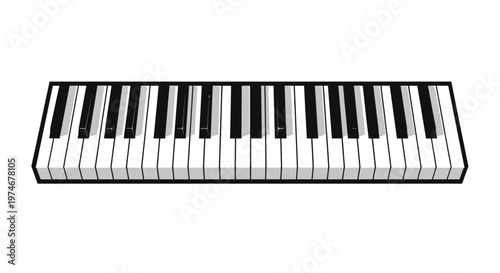Closeup of a musical keyboard instrument.