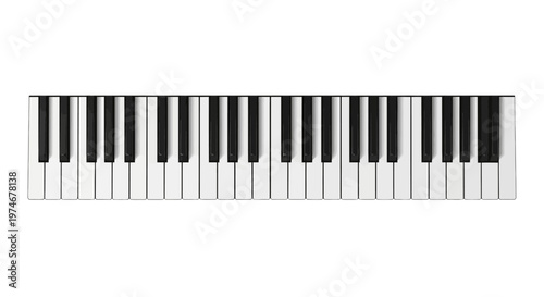 Closeup of piano keys instrument.