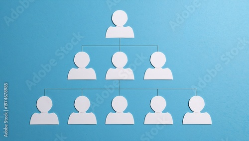 Depicting an organizational hierarchy, symbolizing structure and management