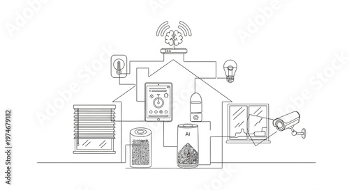 Smart Home Automation System Control Panel.