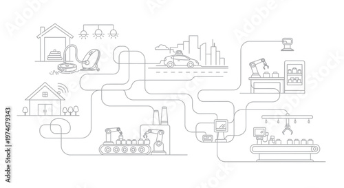 Industrial factory production line system.
