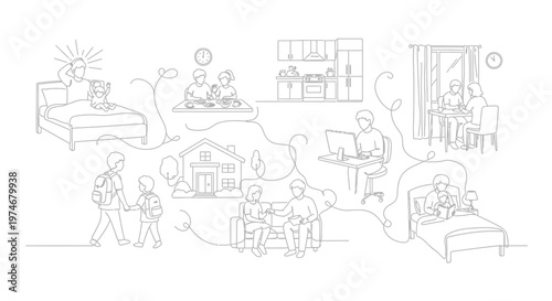 People in various home settings together.