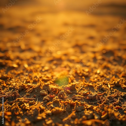 Sunlit dry earth pattern, minimal texture detail, bokeh background,  ground,  studio