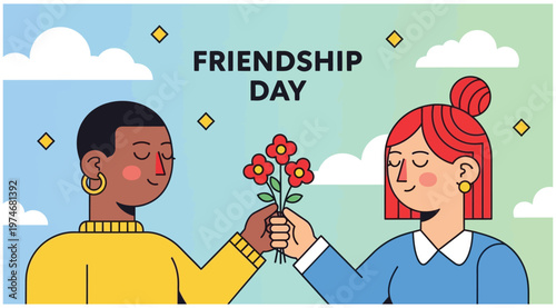 Friendship day vector illustration celebrating bonds with friends colorful design for friendship day greetings