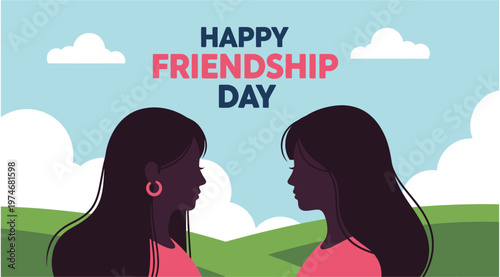 Happy friendship day vector illustration celebrating bonds with friends perfect for greetings social media