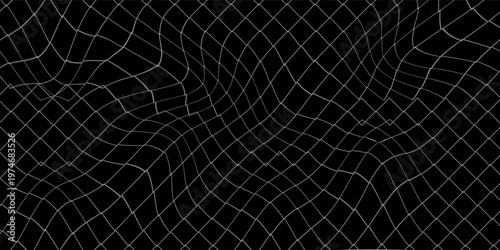 Net texture pattern on black background. Net texture pattern for backdrop and wallpaper. Realistic net pattern with black squares. Geometric background, vector illustration