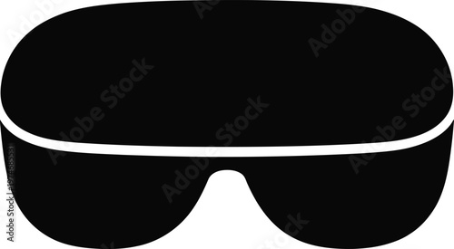 Black silhouette icon of sleeping mask on a white background eye mask sleep mask