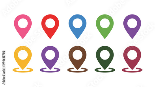 Assortment of colorful round fruits arranged in a row isolated on transparent background