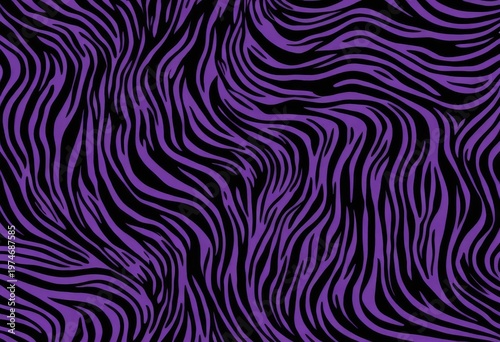 Purple and black zebra print seamless pattern background