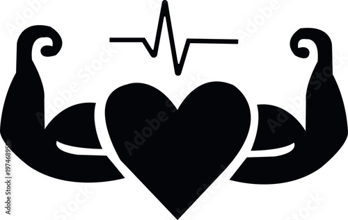 heart and heartbeat symbol