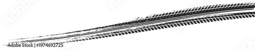 Black tire marks on road, Black rubber tire marks and tread marks, Tire trace track wheels texture and background,