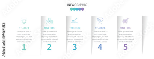 Modern vector from plan to reality  flat illustration. Infographic business data visualization turning Ideas into action timeline process template design with icons.