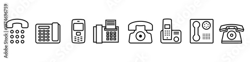 Telephone icon vector set. Office telephone Illustration sign collection. Landline telephone symbol. Call logo.