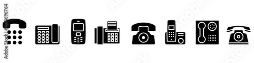 Telephone icon vector set. Office telephone Illustration sign collection. Landline telephone symbol. Call logo.