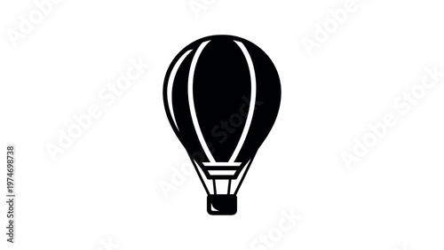 Hot air balloon travel adventure icon sky