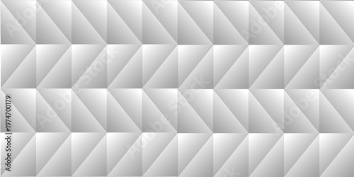 repetition of rectangular and triangular geometric planes forming zig-zag lines with gray gradations as inspiration in visual communication design or textile design
