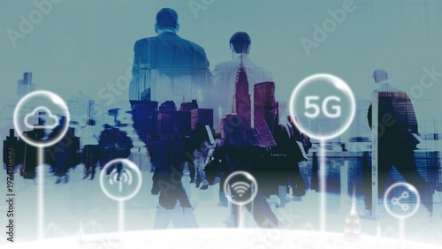 Blurred scene of crowded people are walking in rush