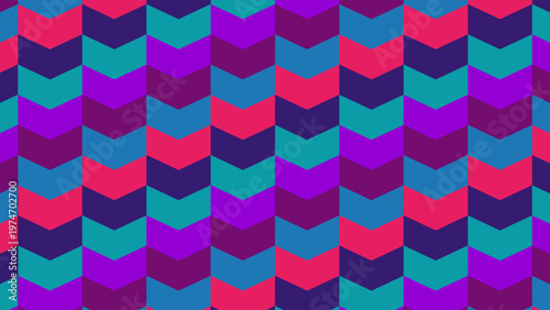 Vibrant Abstract Geometric Down Arrow Vector Pattern Background with Rich Colorful Tessellation