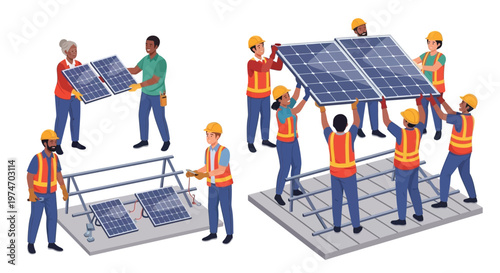 Solar Panel Installation Process Illustrated.