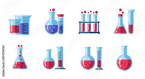 Laboratory Equipment Science Glassware Beakers.