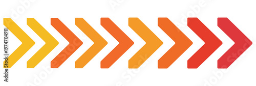 Gradient of chevron arrows pointing right, symbolizing progress and movement forward.