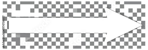 Pixelated arrow pointing right with a white copy space and subtle shadow effect