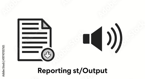 document file exporting to audio speaker for reporting output presentation