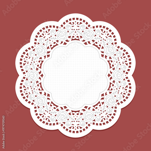 Round lace paper doilies