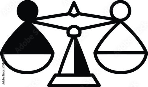 balance scale icon, equality symbol