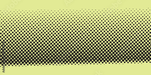 A gradient background featuring a halftone dot pattern fading from dark to light