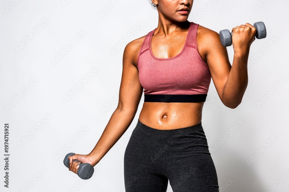 Obraz premium Fitness strength training woman photo