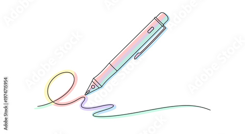 Colorful 3D pen drawing tool.