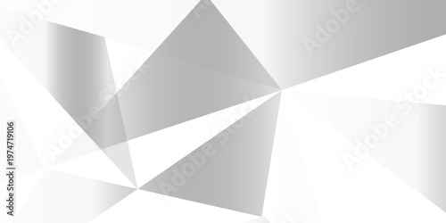 Abstract background with liens and triangles shape on white background. White and grey geometric overlapping rectangle pattern Geometric background soft shadows as patten ..White polygon textured .