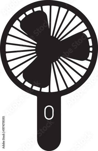  Personal Fan icon in black silhouette on white background.