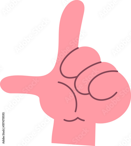 Hand Gesture Forming Letter L