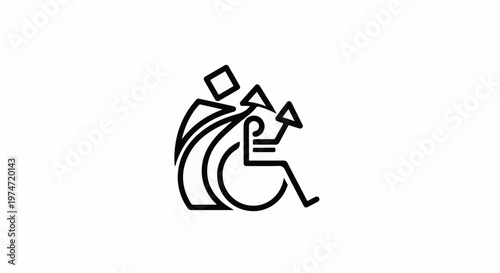 Abstract symbol of inclusion and support for accessibility