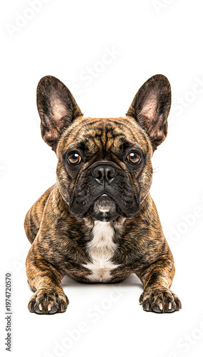  Brindle French Bulldog Lying Down