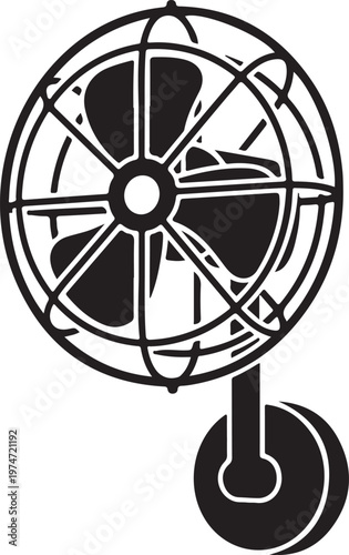  Wall-mounted Fan icon in black silhouette on white background.