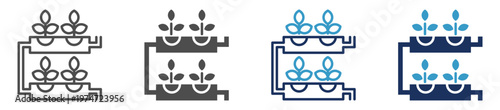 hydroponic multi purpose icon set