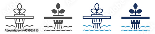 hydroponic multi purpose icon set